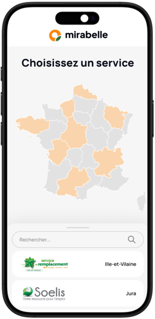 carte des SR application mirabelle